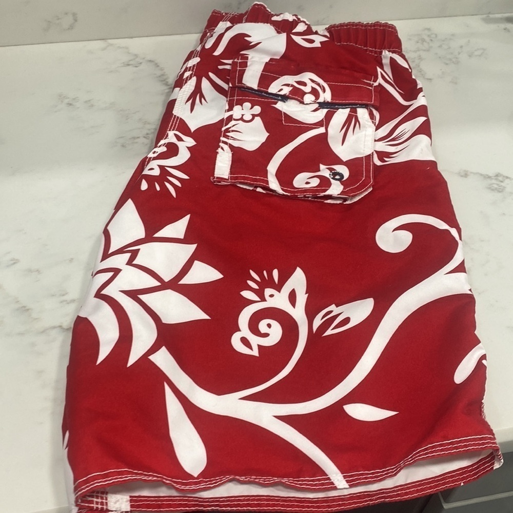 Mens small red bathing suit old navy